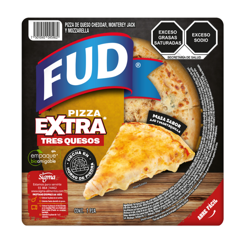 Pizza Extra Tres Quesos Fud 265 g