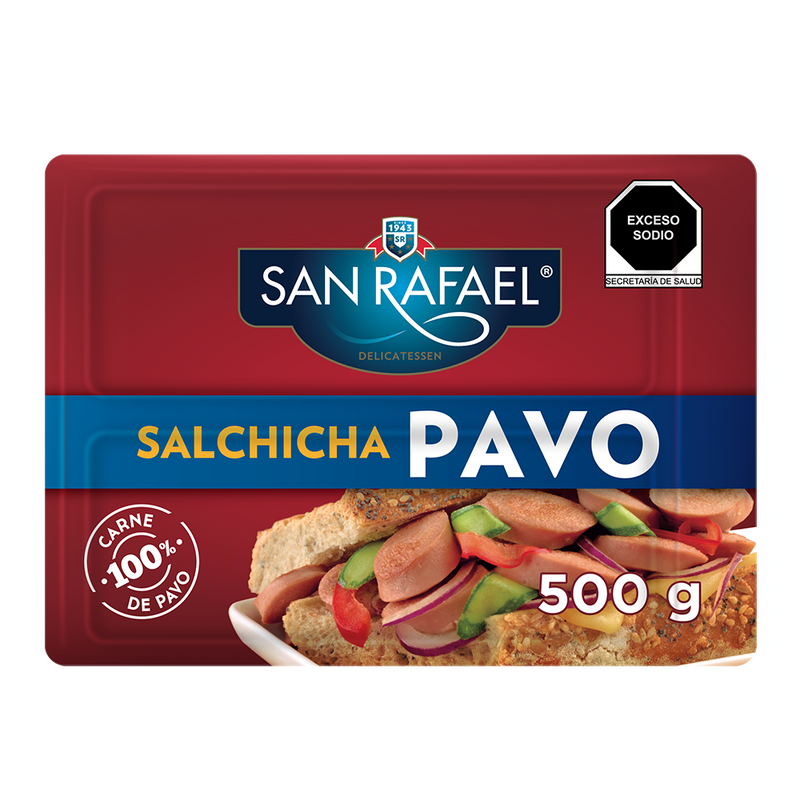 Salchicha de Pavo Hot Dog  San Rafael 500 g