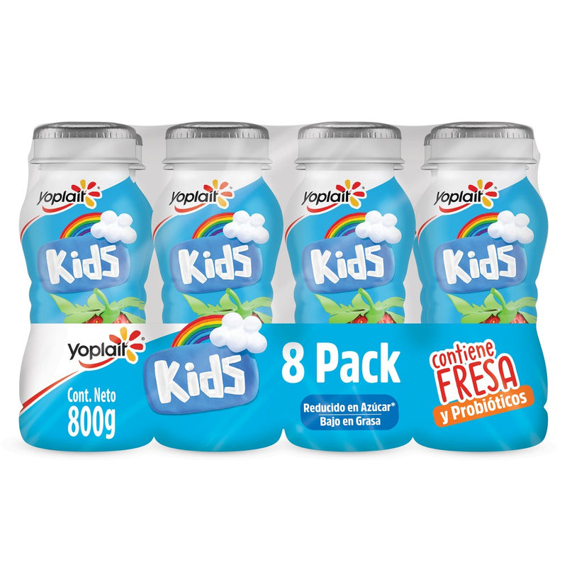 Yoghurt Kids Bebible de Fresa Yoplait 100g 8 pack