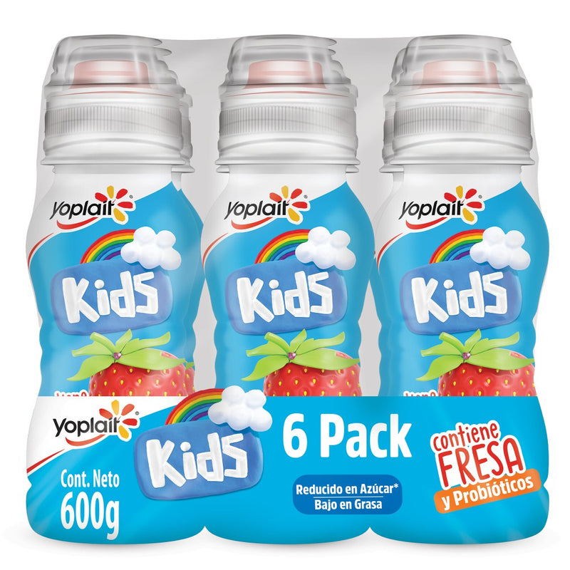 Yoghurt Kids Bebible de Fresa Yoplait 100g 6 pack