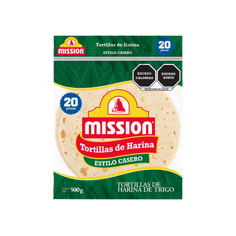 Tortilla de harina de trigo Casera Mission 500 g