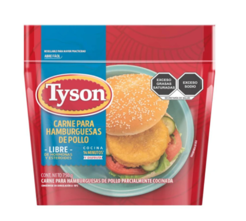 Hamburguesa de Pollo Tyson 750 g