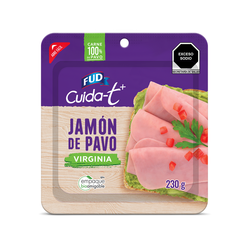 Jamón de Pavo Virginia Cuidat+ FUD 230 g