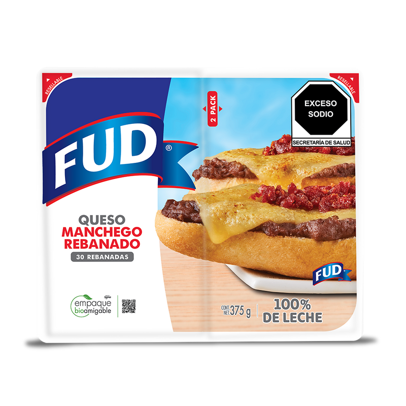 Queso Manchego rebanado FUD 375 g