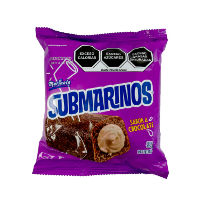 Submarinos Chocolate 3 pzas Marinela 105 g