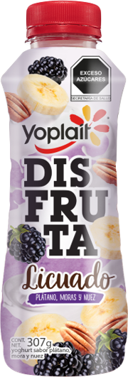 Yoplait Disfruta Licuado Platano Moras y Nuez 307g