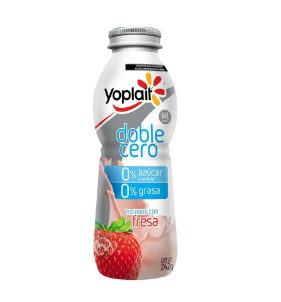 Yoghurt Doble Cero Fresa Bebible Yoplait 242 g